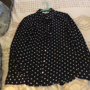 Polka dotted button down from Jones New York